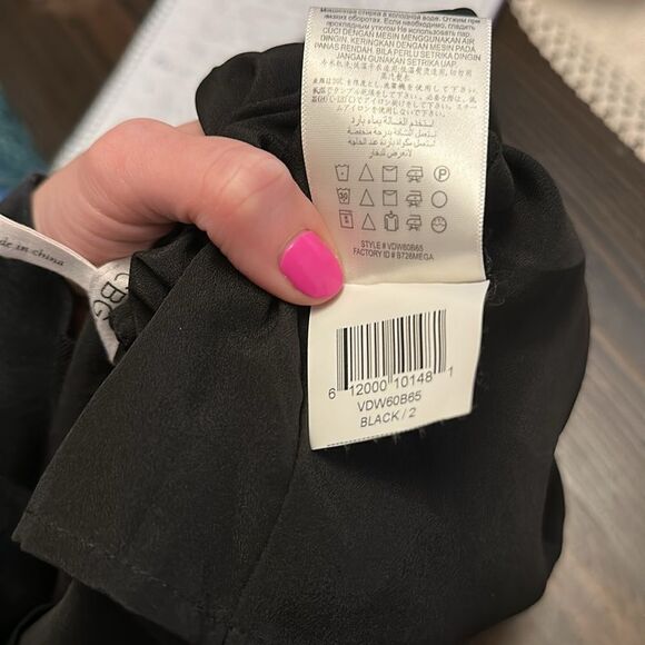 BCBGeneration Black Pleated Open Back Side Slit Maxi Dress - Picture 13 of 13